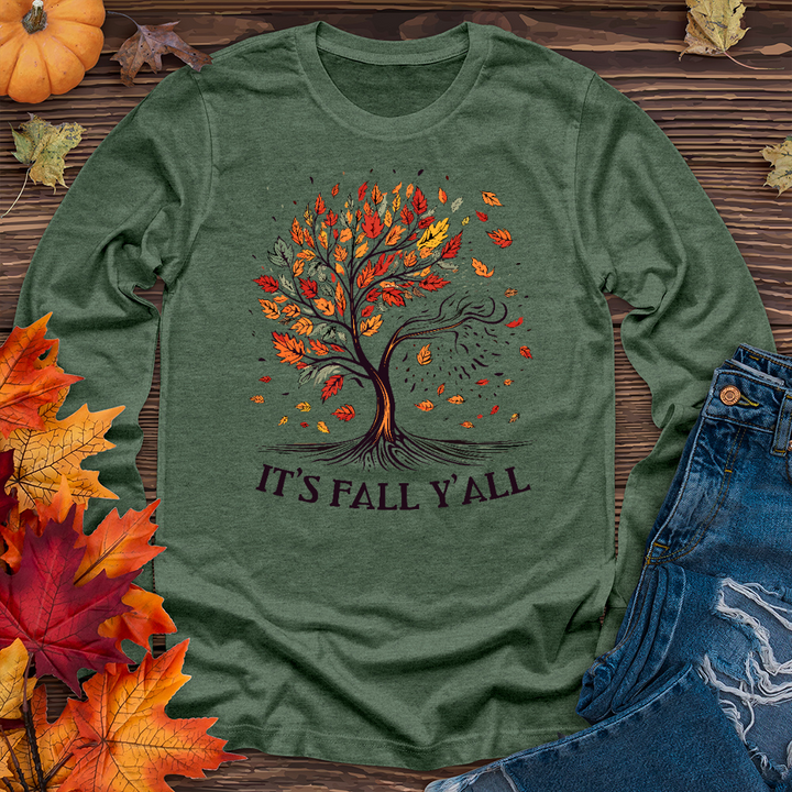 It's Fall Y'all Blooming Long Sleeve Tee