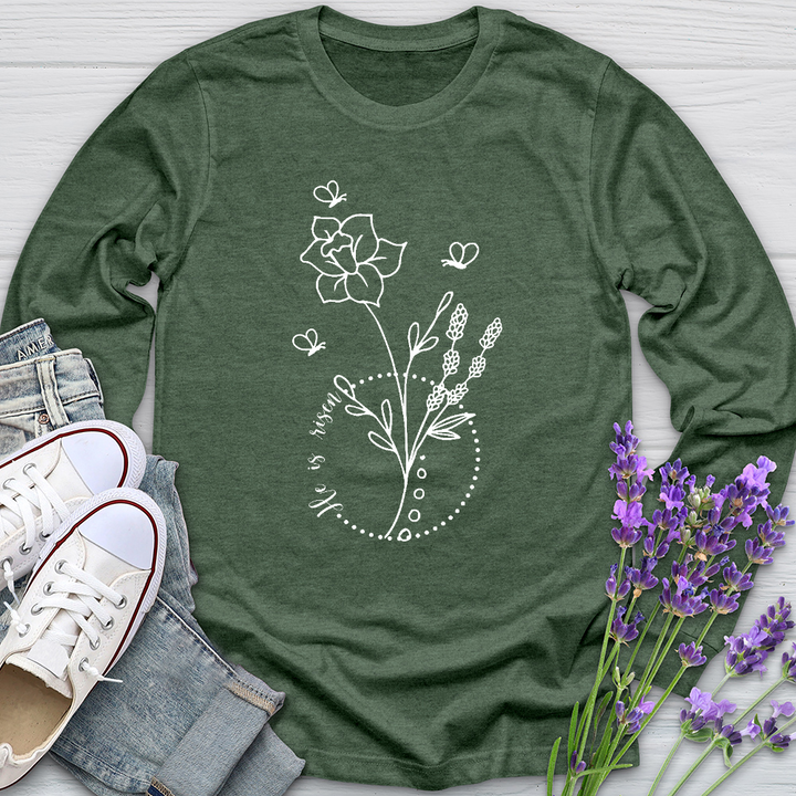 He Is Risen Bees Long Sleeve Tee