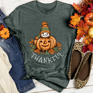 Thankful Happy Pumpkins Heathered Tee