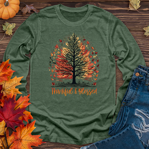 Thankful Blessed Woodland Journey Long Sleeve Tee