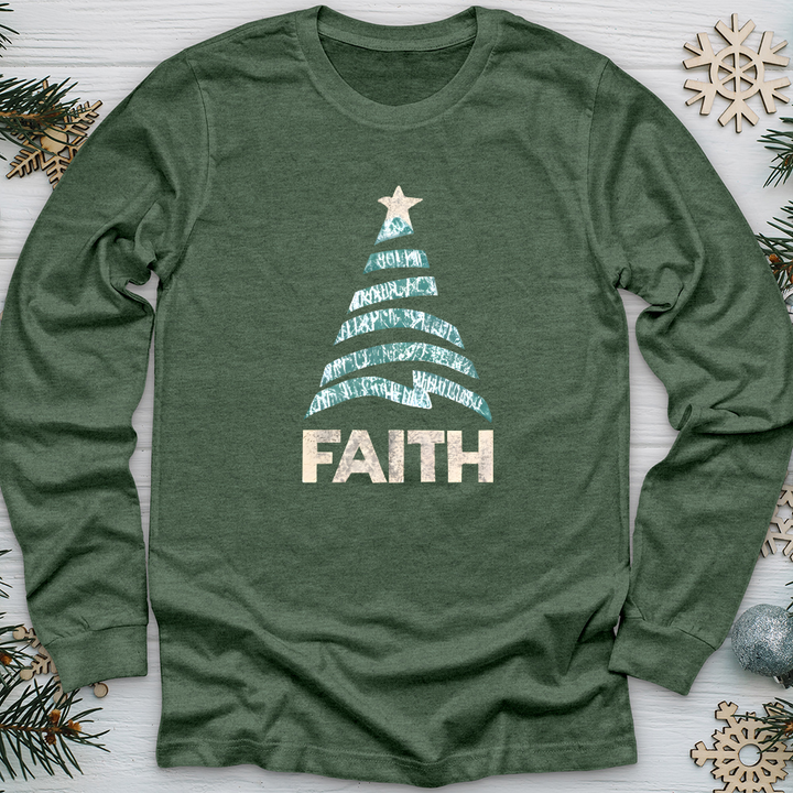 Faith Zig Zag Tree Long Sleeve Tee