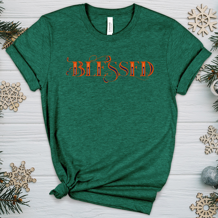 Blessed Lettering Heathered Tee