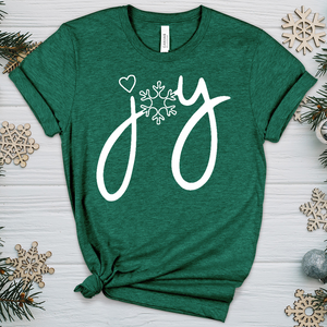 Joy Snowflake 01 Heathered Tee