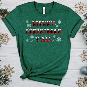 Melting Christmas Letters Heathered Tee