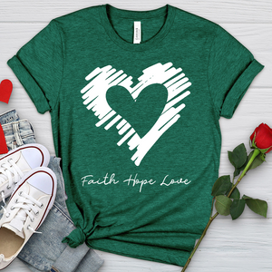 Heart Silhouette Heathered Tee