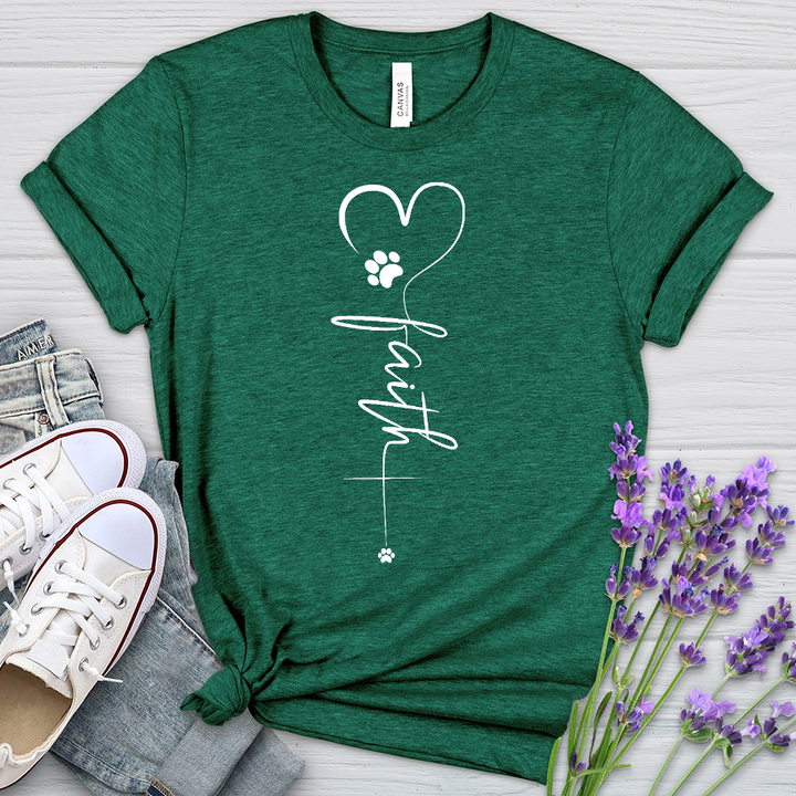 Faith Paw Heart Cross Tee