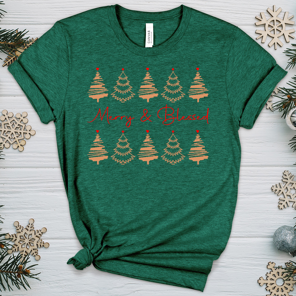 Merry and Blessed Heathered Tee
