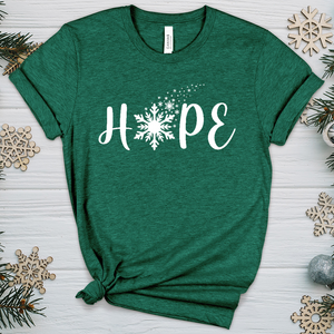 Hope Snowflake Heathered Tee