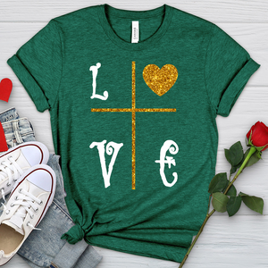 Love Cross Heathered Tee