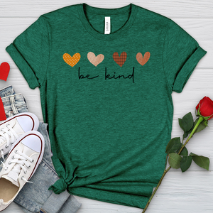 Be Kind Autumn Hearts Heathered Tee