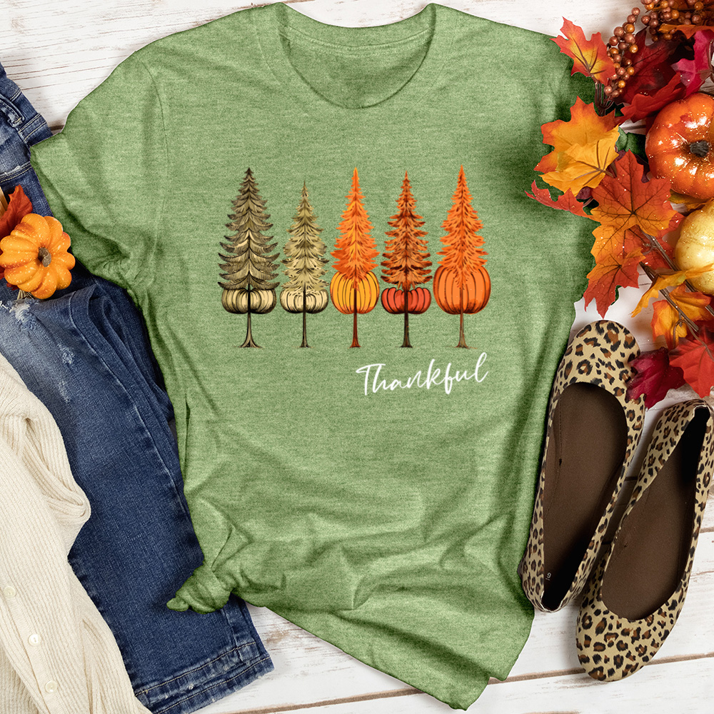 Vintage Seasonal Trio Pine Trees Heathered Tee