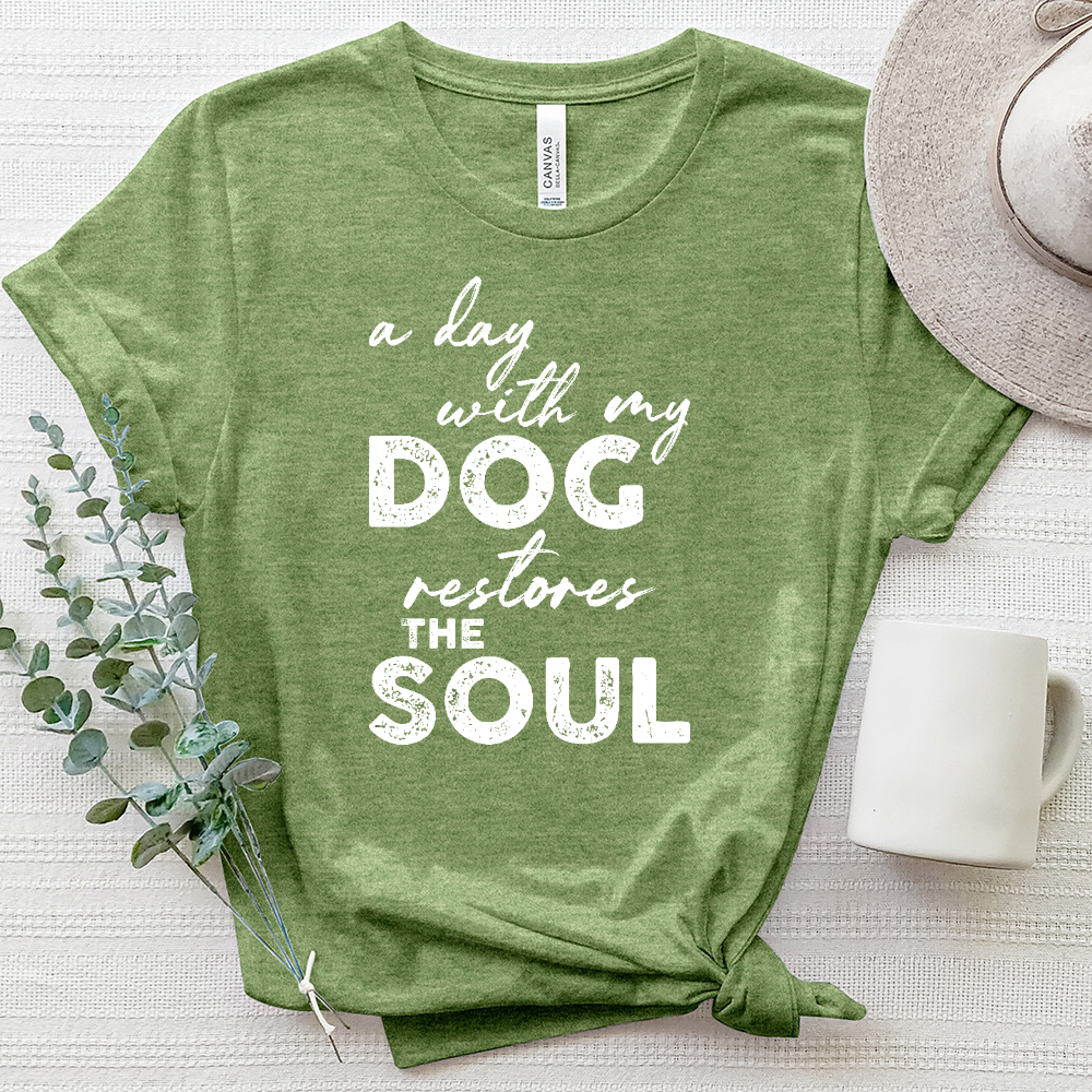 A Day with My Dog Heathered Tee