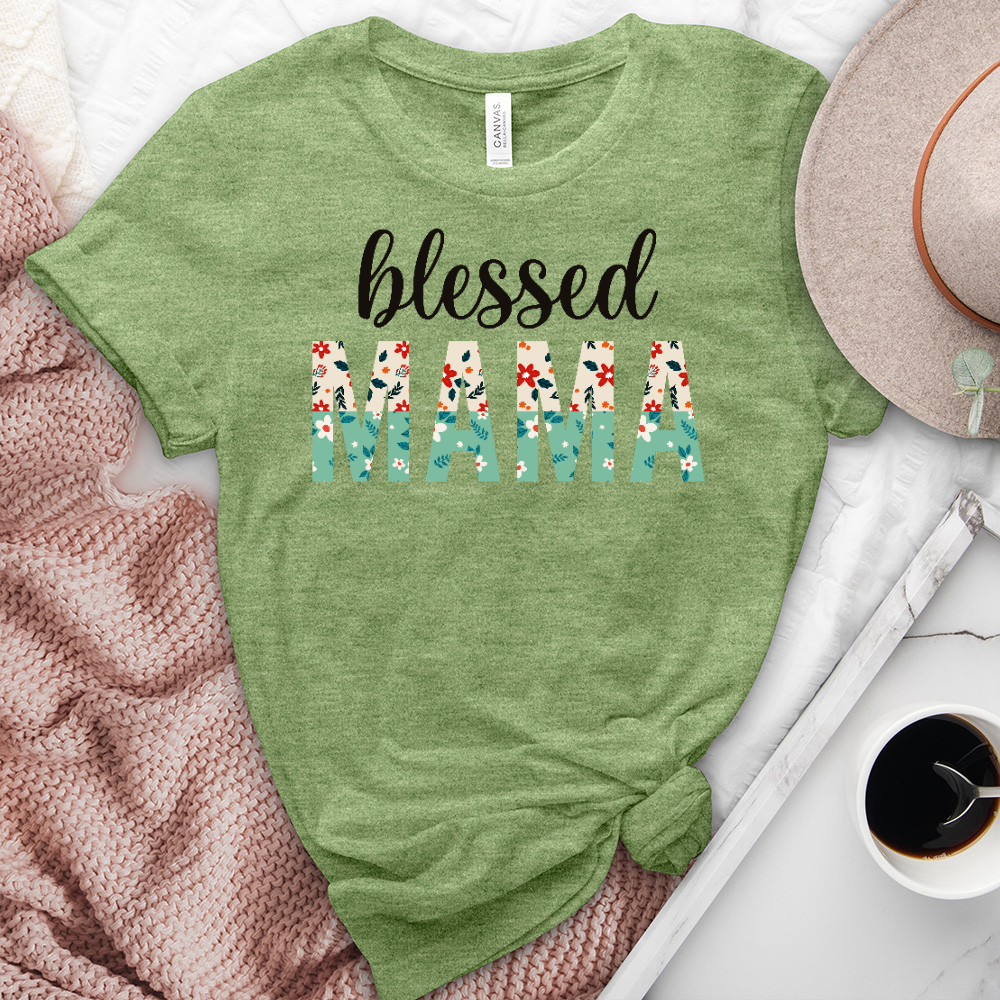 Blessed Mama Heathered Tee