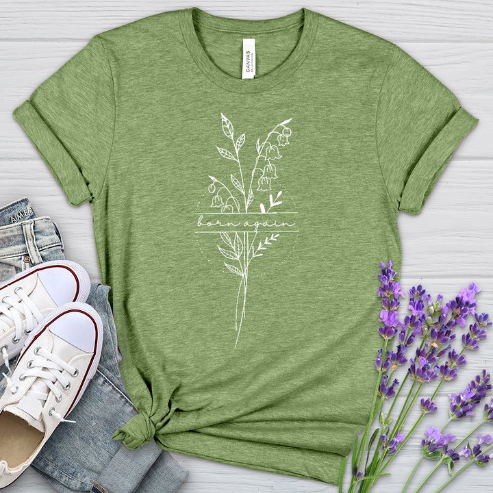 Born Again Flower Heathered Tee