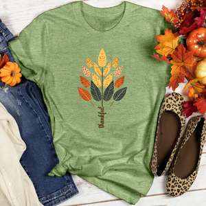 Vintage Autumn Leaf Trio Heathered Tee