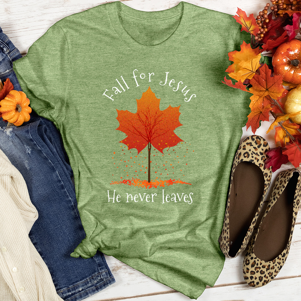 Falling Maple Leaves Heathered Tee