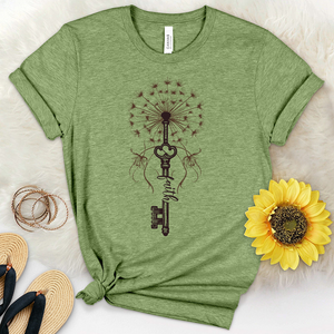 Faith Is The Key Dandelion Heathered Tee