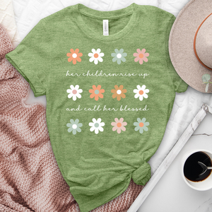 Her Children Boho Flowers Heathered Tee