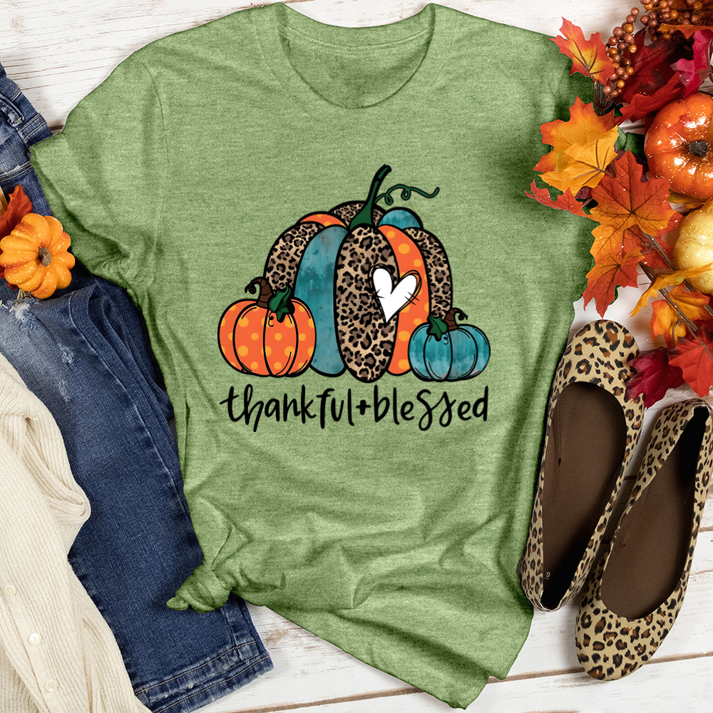 Leopard Pumpkin Heathered Tee