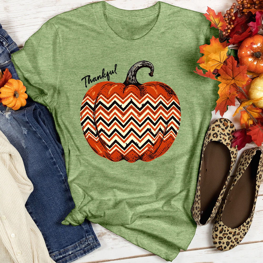 Thankful Pumpkin Love Heathered Tee