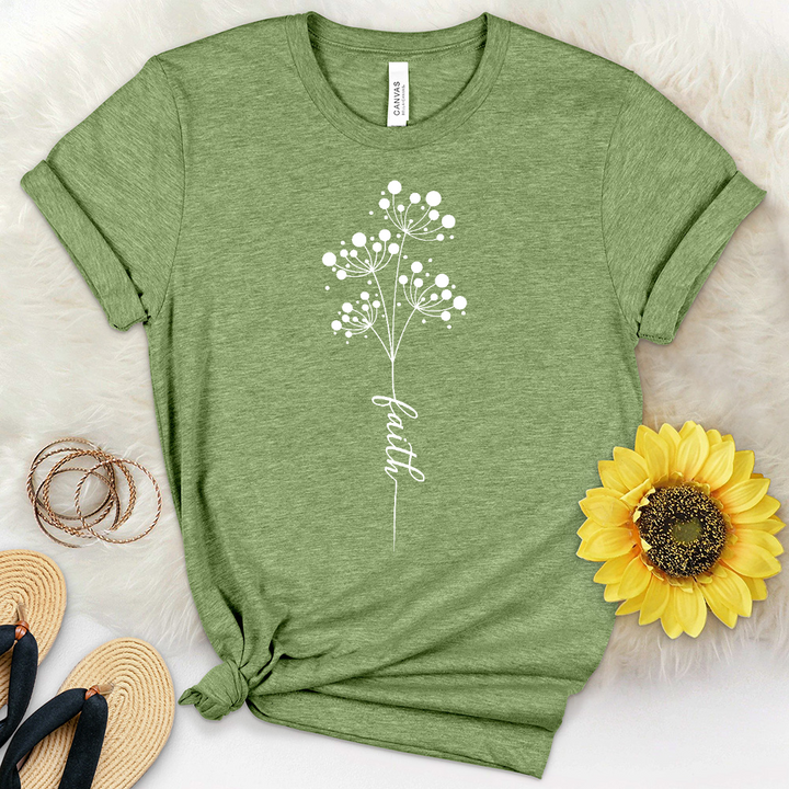 Faith Dandelion Bouquet Heathered Tee