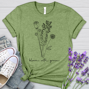 Bloom With Grace Bouquet Heathered Tee