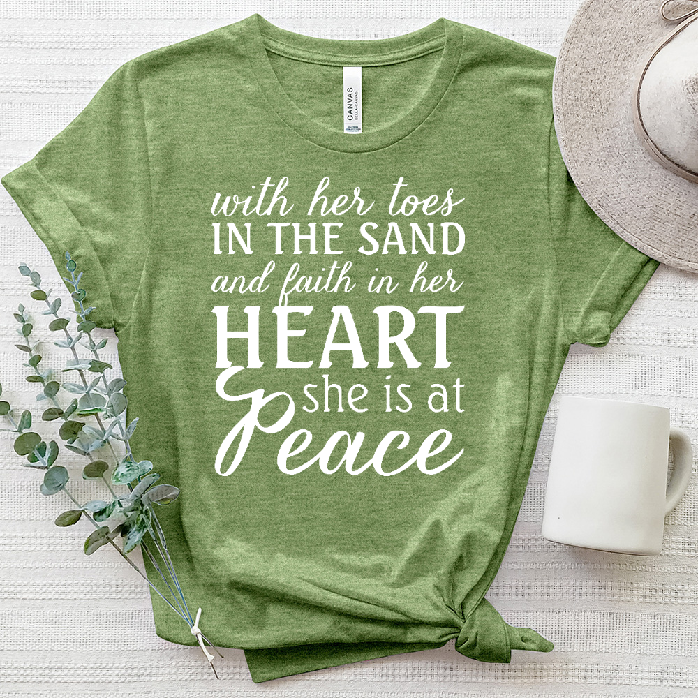 She Is at Peace Heathered Tee