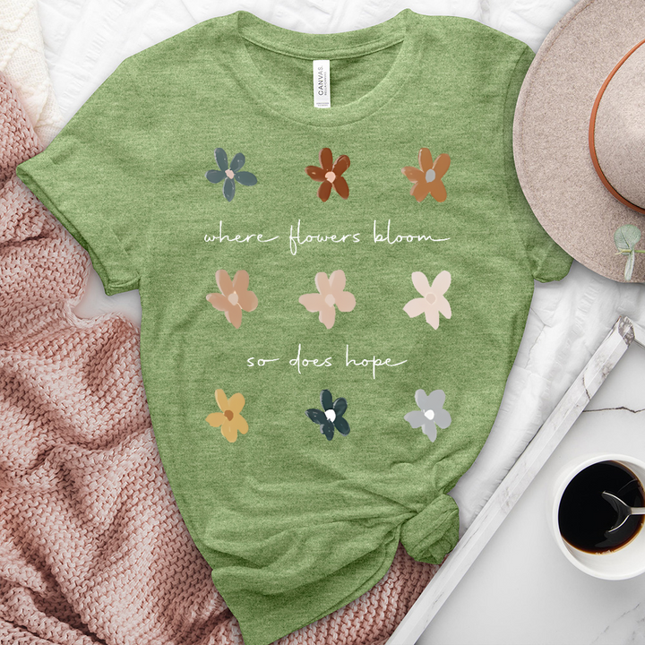 Where Flowers Bloom Heathered Tee