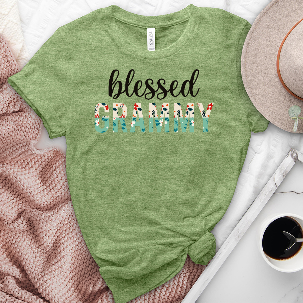 Blessed Grammy Heathered Tee