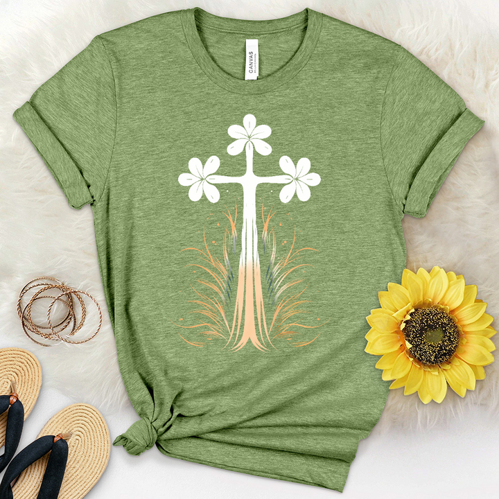 Cross Flare Heathered Tee