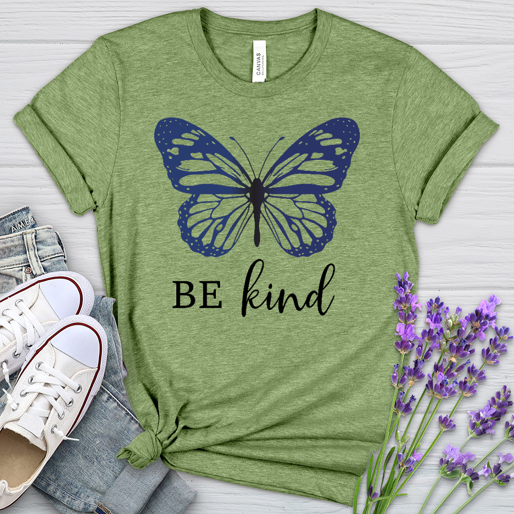 Be Kind Butterfly Heathered Tee