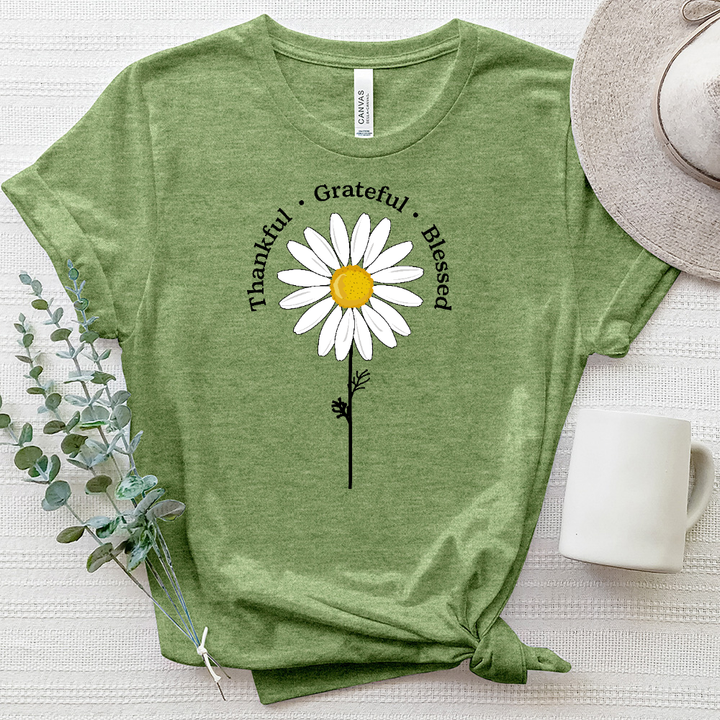 Thankful Daisy Heathered Tee