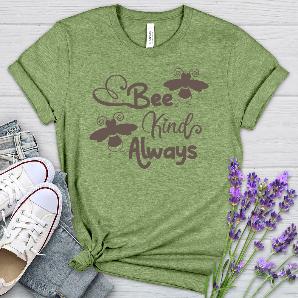 Be Kind Always Bees Heathered Tee