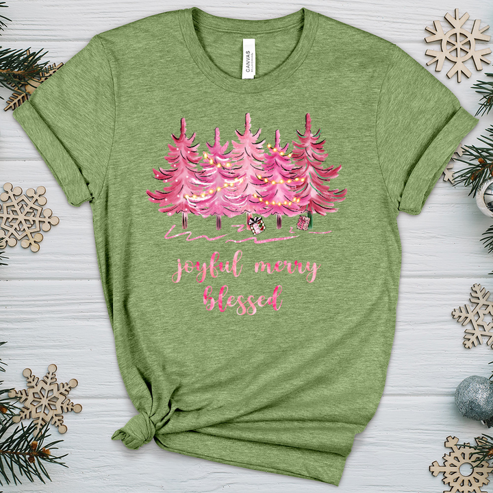 Joyful Pink Forest Heathered Tee