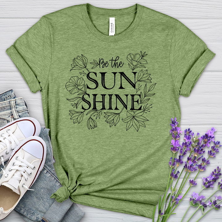 Be The Sunshine Flowers Heathered Tee