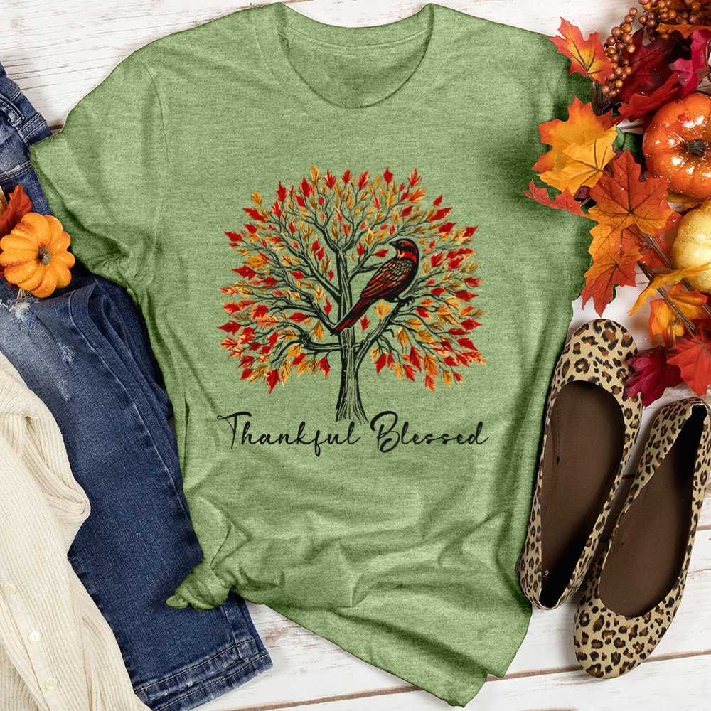 Cardinal Tartan Change Tree Heathered Tee