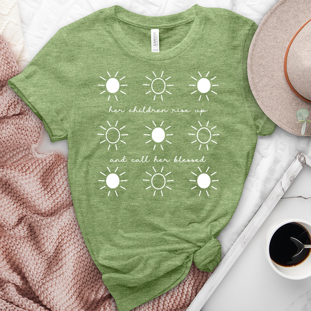 Her Children Sun Pattern Heathered Tee