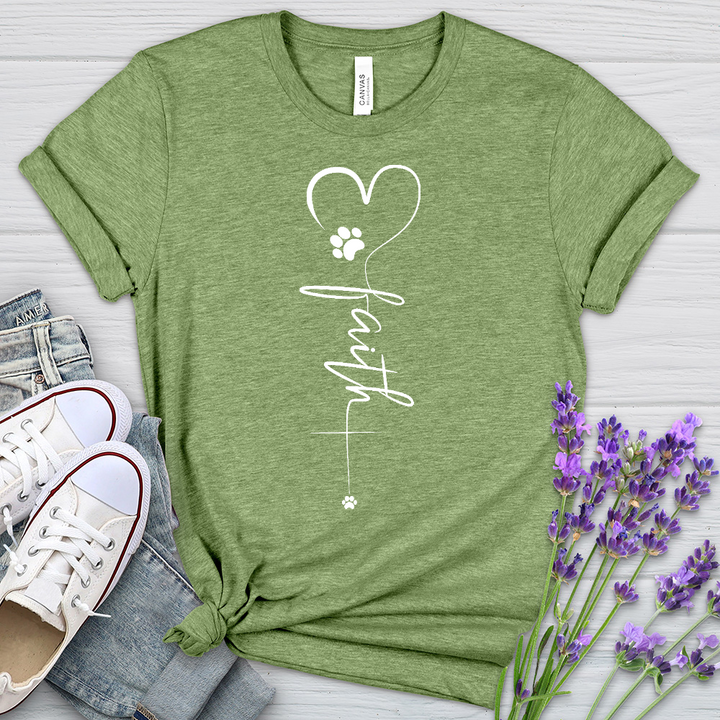 Faith Paw Heart Cross Tee