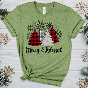 Merrry & Blessed Heathered Tee