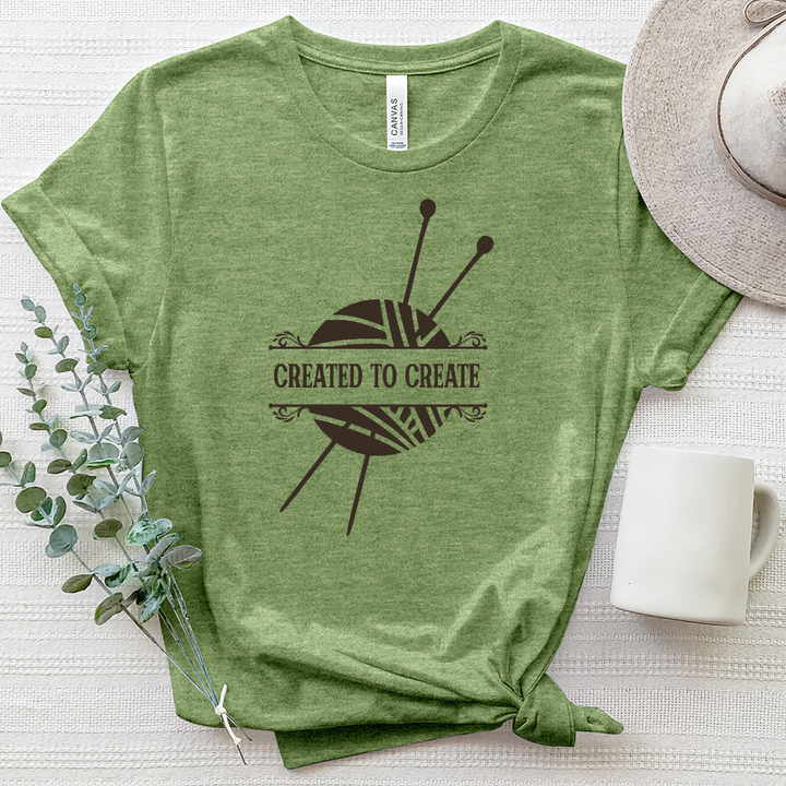 Created to Create Knitting Heathered Tee