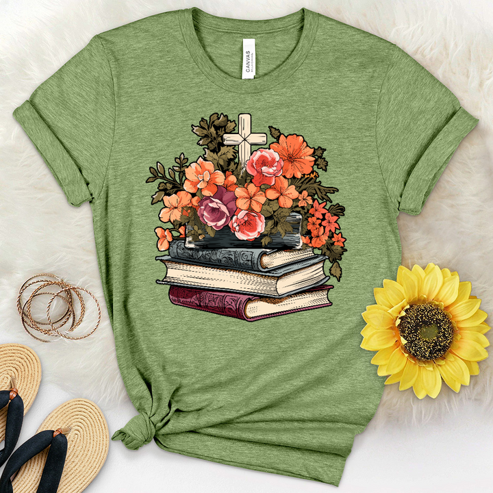 Books & Faith Heathered Tee