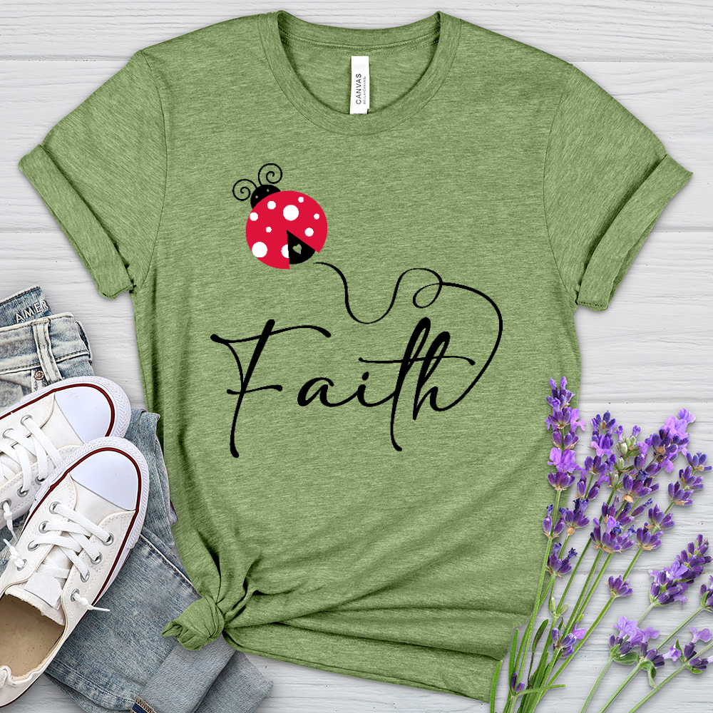 Faith Ladybug Heathered Tee