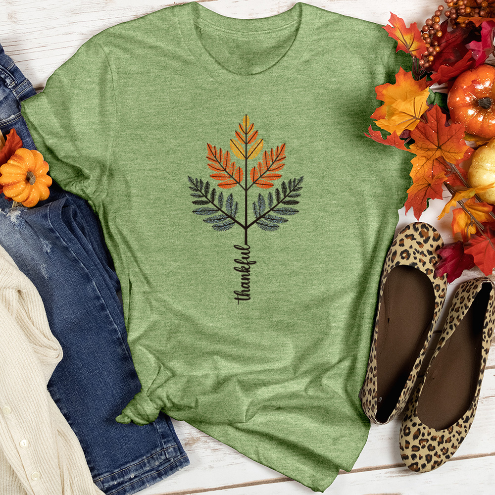 Thankful Vintage Foliage Trio Heathered Tee