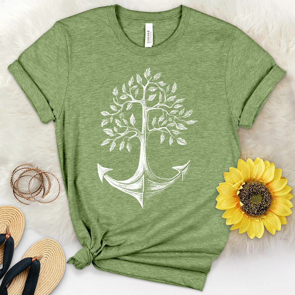 Blooming Anchor Heathered Tee