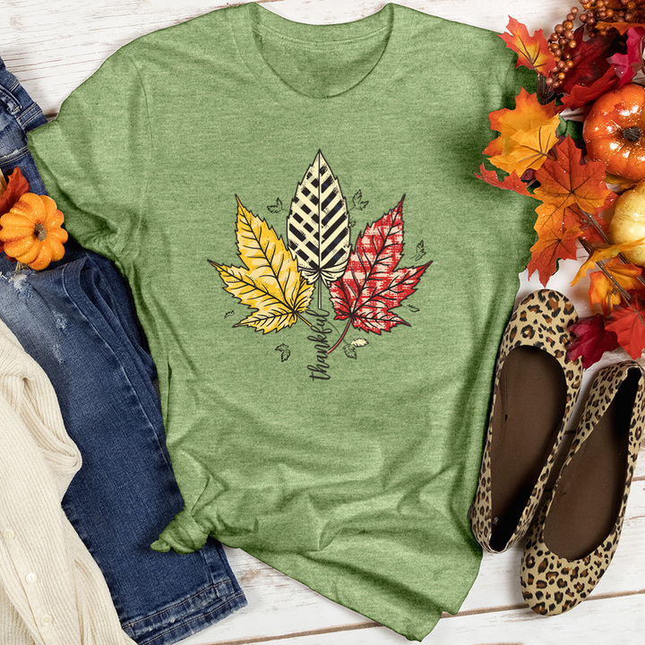 Vintage Harvest Leaf Ensemble Heathered Tee