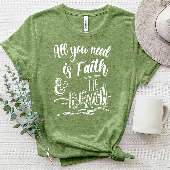 Faith and the Beach Heathered Tee