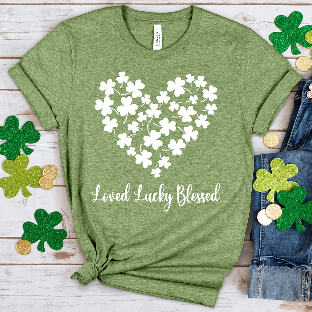 Loved and Lucky Heathered Tee