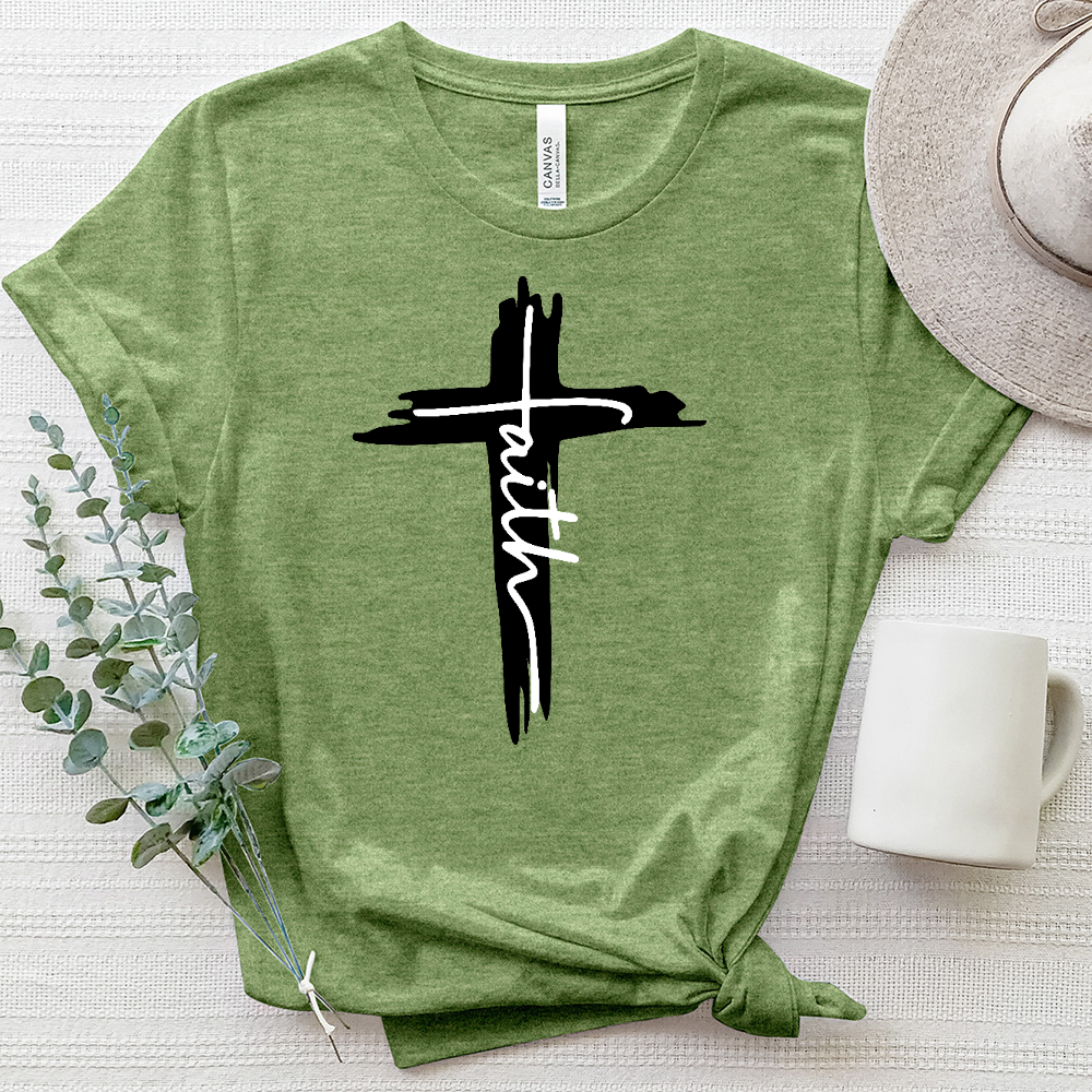 Faith Cross Heathered Tee