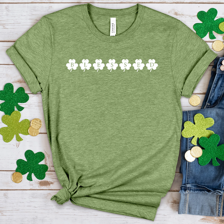 Blessed Shamrocks Heathered Tee