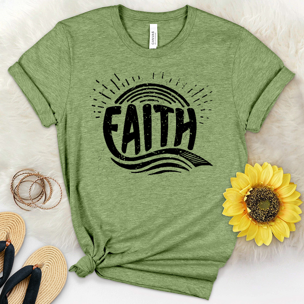 Faith Sunset Heathered Tee